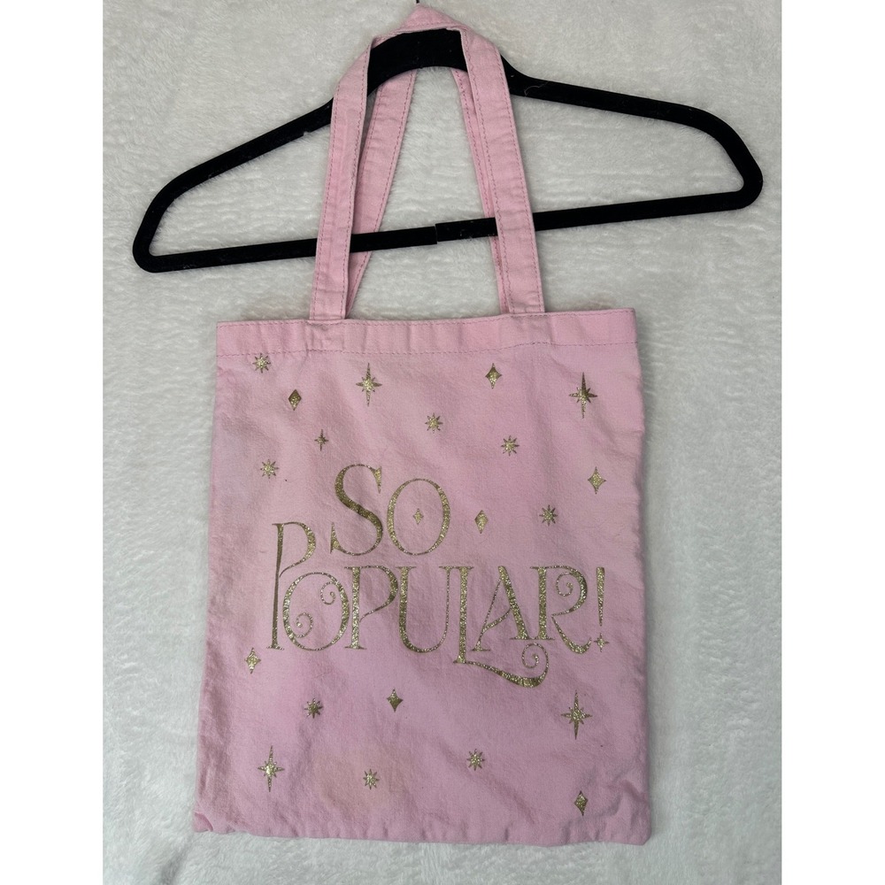 Bioworld Wicked Tote Bag Pink So Popular Gold Glitter Stars